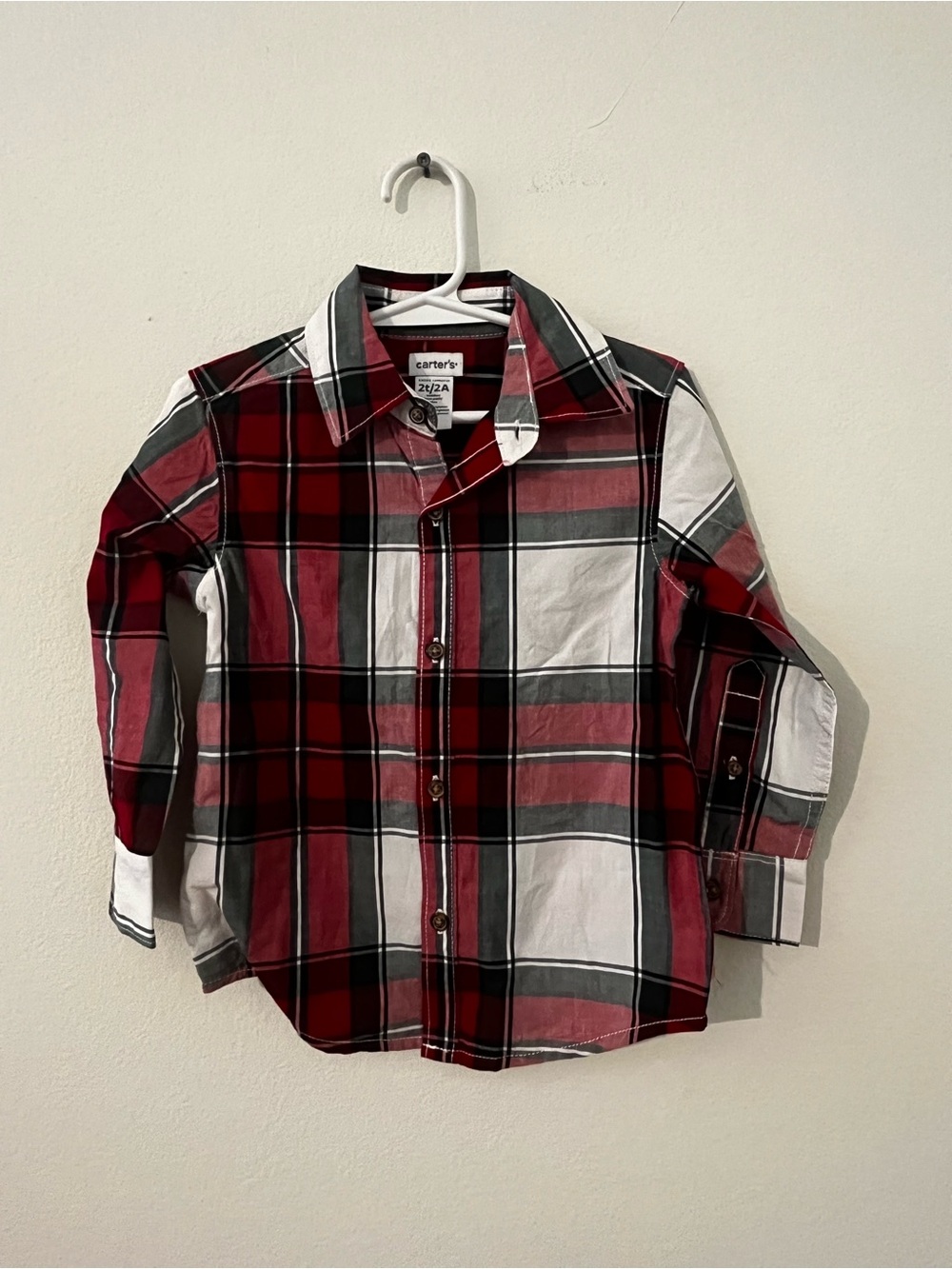 Carter's 2TRed Plaid Button-Up Shirt for Kids